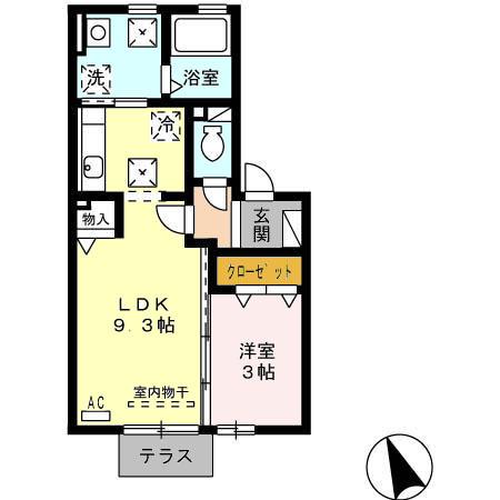 アバンウェル田中町　A棟（102） 間取り図画像