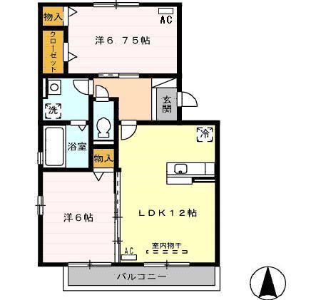 アグリーブルⅡ（302） 間取り図画像