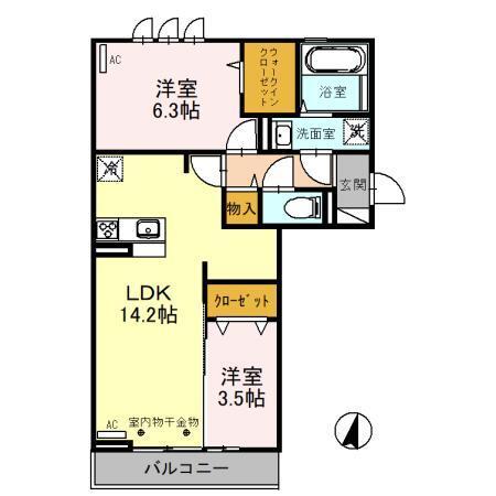 アズ・アールヴォリ町村（303） 間取り図画像