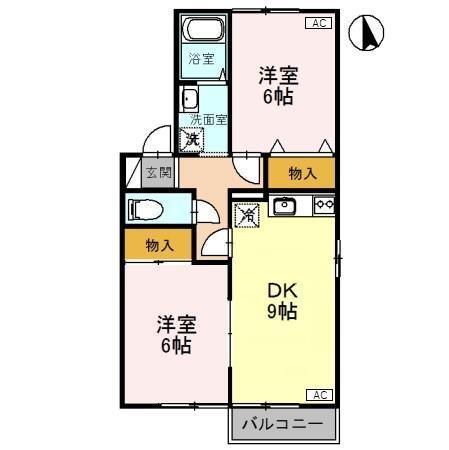 セジュール上冨居　A（101） 間取り図画像