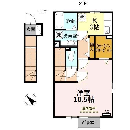 D-room下堀（201） 間取り図画像