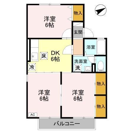 セジュール清栄　A（105） 間取り図画像