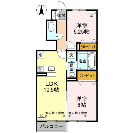 リヴェールふなはし（103） 間取り図画像