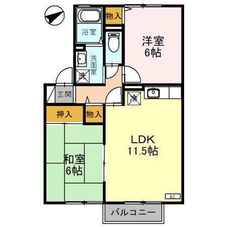 クレセントコーポ赤江（103） 間取り図画像
