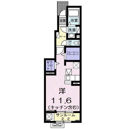 メゾン　ラ　ヴェール（102） 間取り図画像
