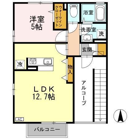 リシェス・オカザキⅤ（201） 間取り図画像