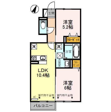 D-room利田　A棟（103） 間取り図画像