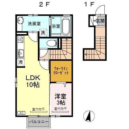 D-room北の森（205） 間取り図画像