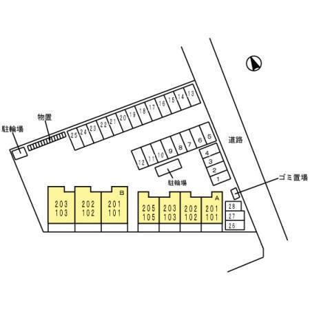 ジュネス向新庄　B棟（102） 駐車場