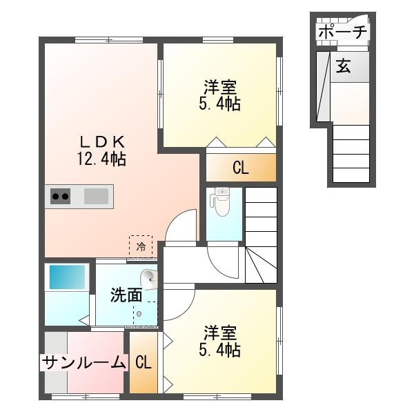 メゾン　ド　ソレイユ（204） 間取り図画像