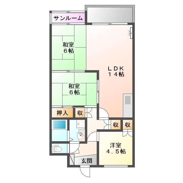 Ａｓｈｉビル（303） 間取り図画像