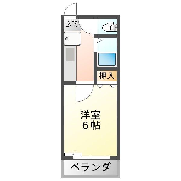 池之坊ハイツ（107） 間取り図画像