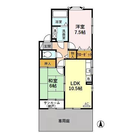 セジュールＶＡＮ（105） 間取り図画像