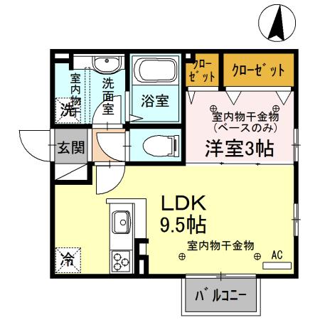 VILLAGRANDEEⅡ〜ｳﾞｨﾗｸﾞﾗﾝﾃﾞⅡ〜　B棟（207） 間取り図画像