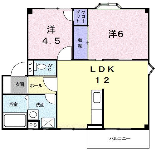 ウイニングラン　Ⅱ棟（101） 間取り図画像