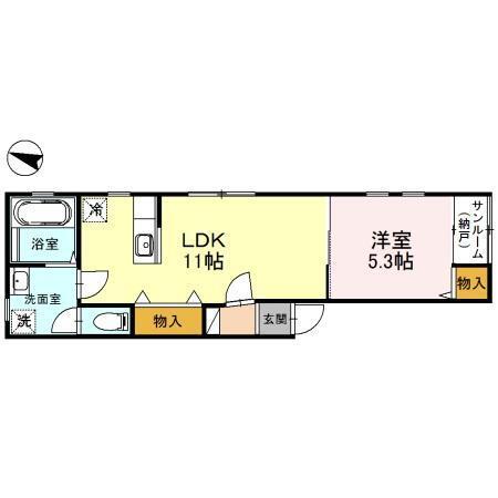 プランドール駅西（102） 間取り図画像