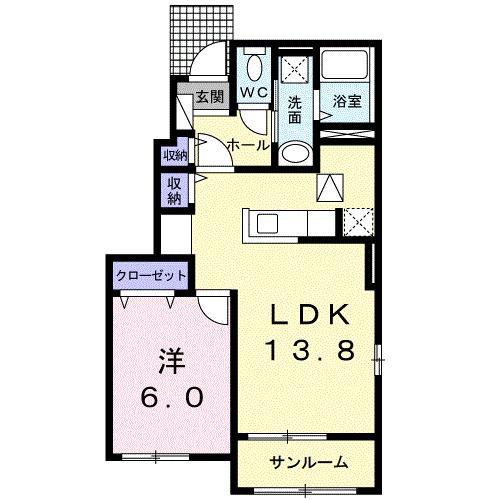 ペスケートⅡ（101） 間取り図画像