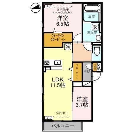 グランファード（201） 間取り図画像