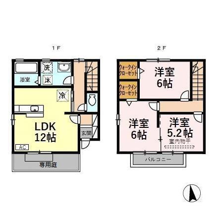 フレンドリースクエア相木　B（Ｂ-Ⅰ） 間取り図画像