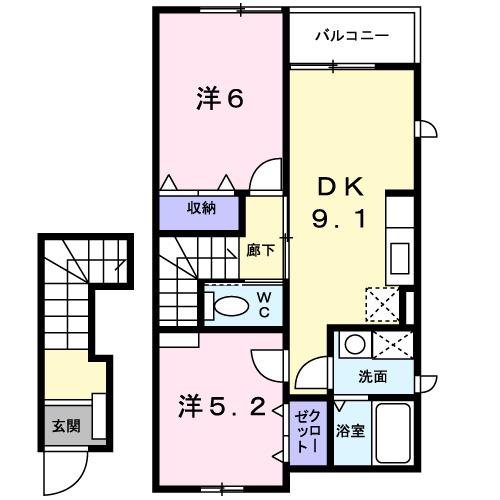 カーサ・セレノⅠ（204） 間取り図画像
