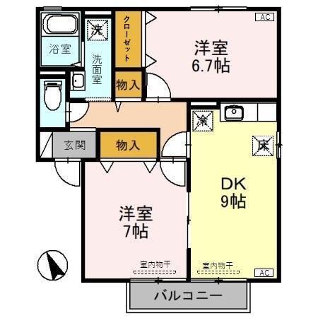 アントレ・ボヌール（102） 間取り図画像
