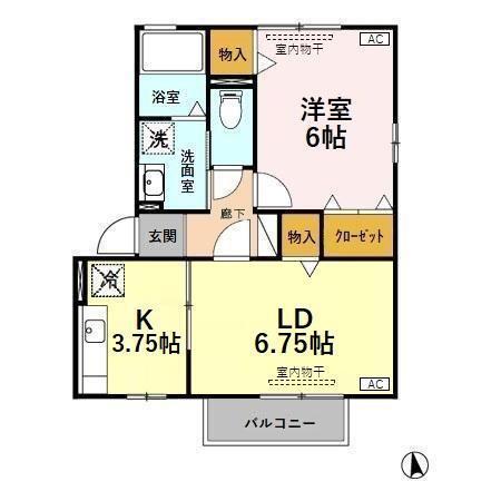 サン・ヴェルディⅡ（201） 間取り図画像