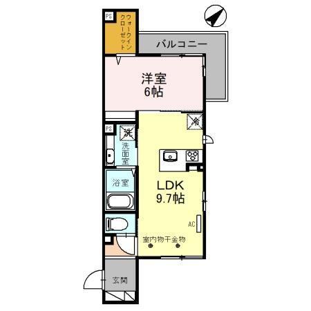 ﾃｨｴﾄﾞｩｰﾙｸﾞﾗｻ（201） 間取り図画像