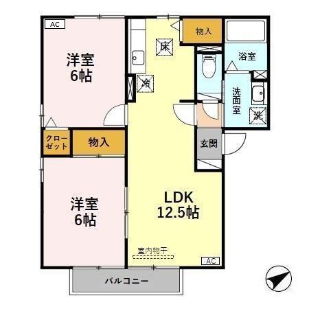 モンテ・ボヌール（101） 間取り図画像