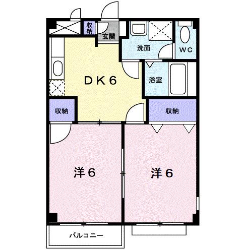 エルディムぴあⅡ（101） 間取り図画像