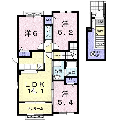 クレステージ（202） 間取り図画像