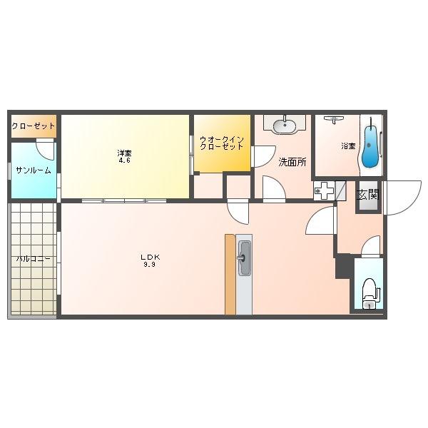 Ｅｖｅｒｆｉｅｌｄｓ 間取り図画像