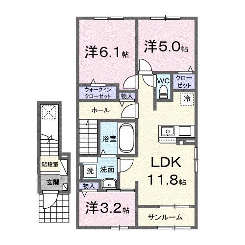 ヒカルサ金沢畝田東Ⅱ（203） 間取り図画像