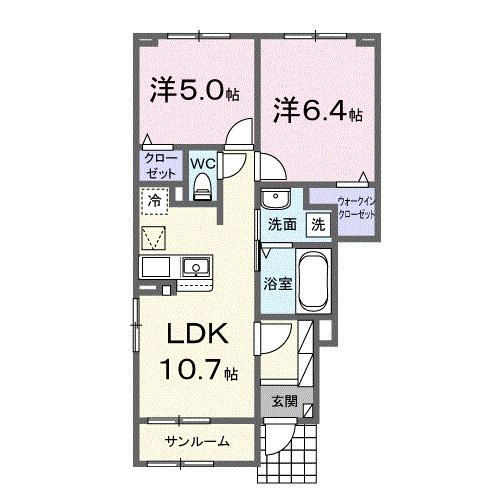 ヒカルサ金沢畝田東Ⅱ（101） 間取り図画像