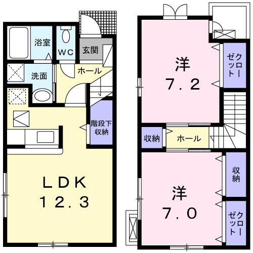 畝田東２丁目貸家（101） 間取り図画像