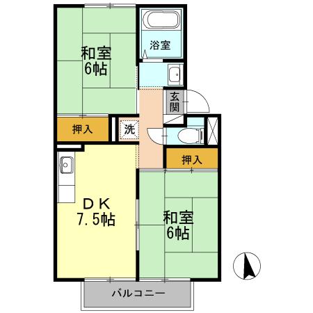 プレジールマーチ　A（103） 間取り図画像