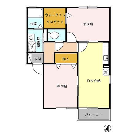 ウィルコート　Ｂ（105） 間取り図画像