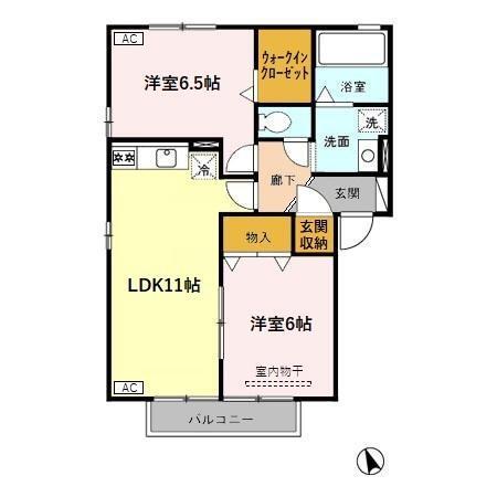 シュトラール　Ａ（201） 間取り図画像
