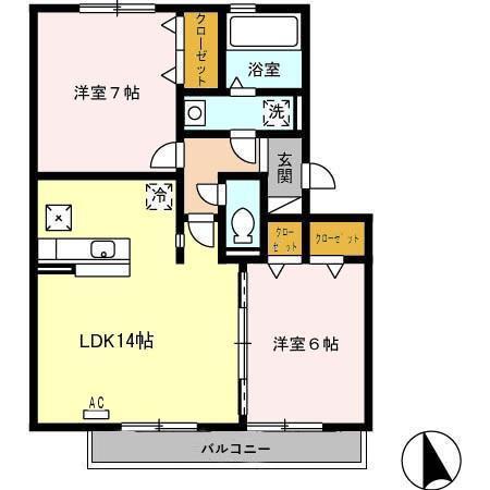パルテール（102） 間取り図画像