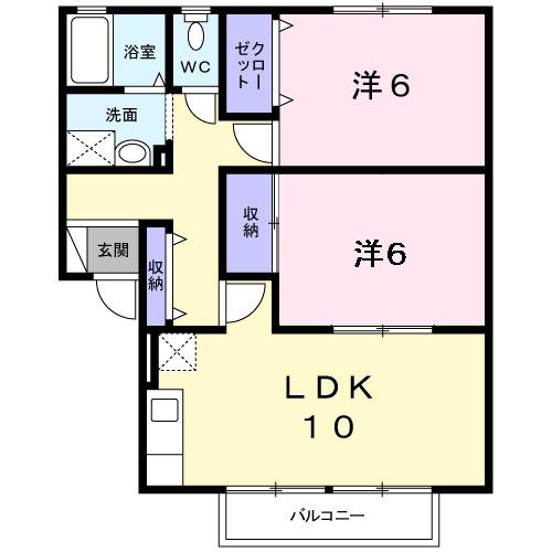 ハイカムール・シュマンＡ（102） 間取り図画像