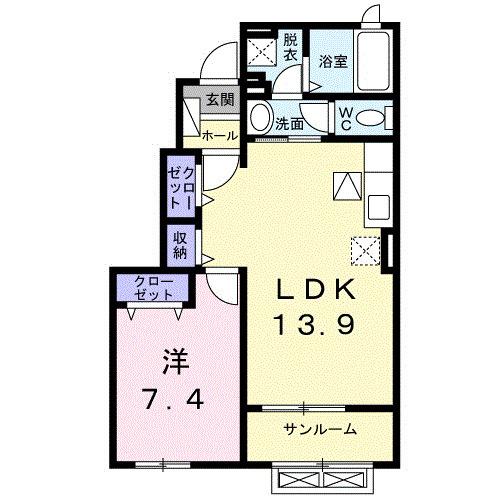 ヴェルデ・テラヤマⅠ（102） 間取り図画像