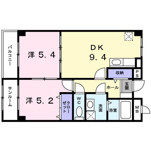 アクティブ・リーフⅡ（202） 間取り図画像