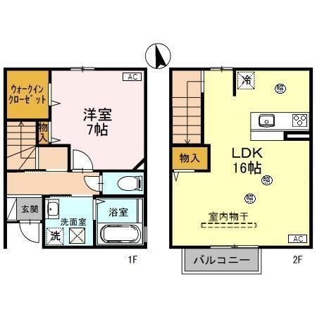 Residence Polar（ﾚｼﾞﾃﾞﾝｽ ﾎﾟﾗｰﾙ）　A（A-Ⅰ） 間取り図画像