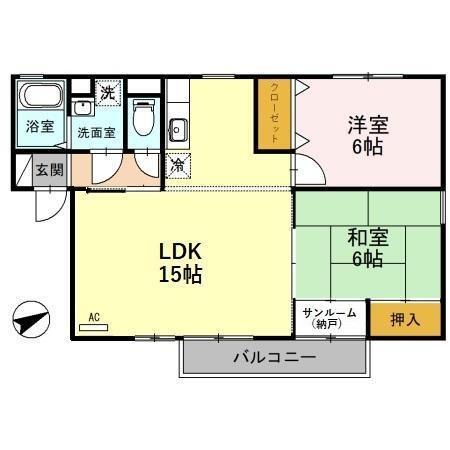 トーラス・トク　Ｂ（206） 間取り図画像