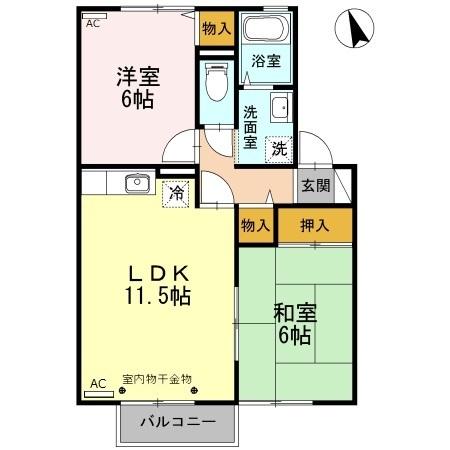 セジュールエスポワール　Ⅱ（207） 間取り図画像