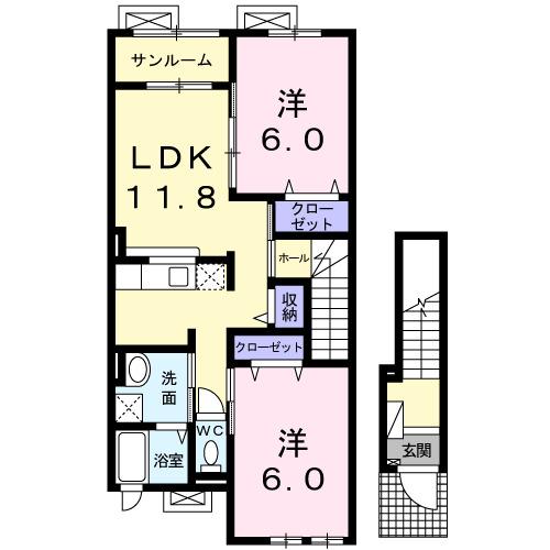 ロズレイ（203） 間取り図画像