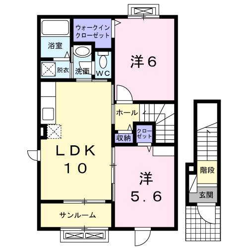 ボンヌ・シャンス（201） 間取り図画像