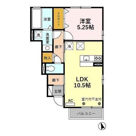 プリモ　Ｂ（107） 間取り図画像