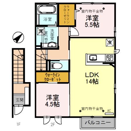Terra Alta　（ﾃｪﾗｧ ｱﾙﾀ）（202） 間取り図画像
