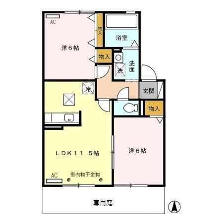 ウィルモア伏見台（102） 間取り図画像