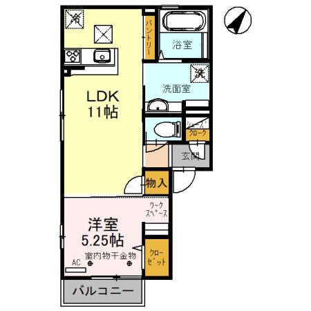 プレジー（101） 間取り図画像